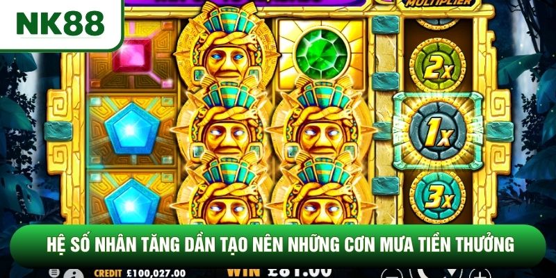 Hệ số nhân tăng dần tạo nên những cơn mưa tiền thưởng Hệ số nhân tăng dần tạo nên những cơn mưa tiền thưởng